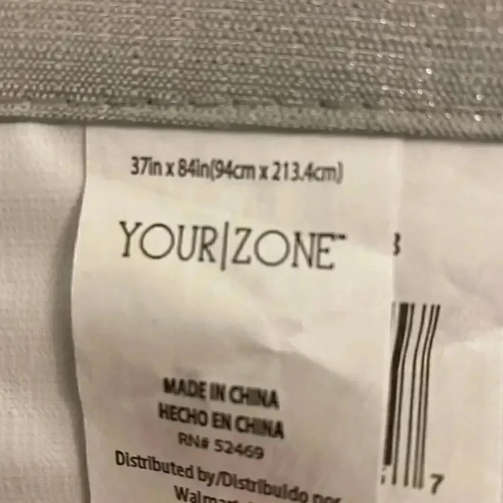 Your Zone Silver Blackout Curtains 84”